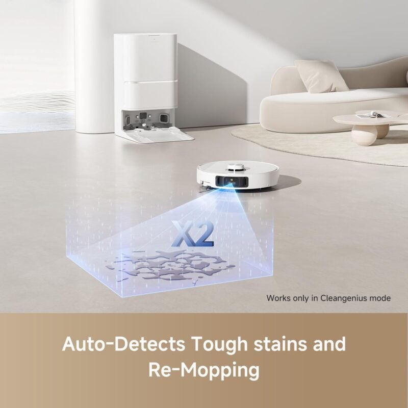 DREAME L40 Ultra Robot Vacuum and Mop, 11,000Pa Suction, Removable & Liftable Mop, Auto-Empty, Voice Control, Self-Cleaning, Pet-Friendly Smart Vacuum - Image 8