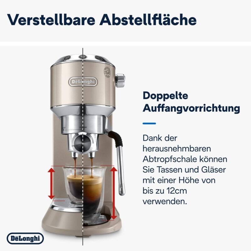 De'Longhi Dedica Style EC685.M Espresso Machine – Slim 15 cm Design, Milk Frother, 15-Bar Pressure, 1L Water Tank, Compatible with Ground Coffee & ESE Pods, Stainless Steel - Image 24