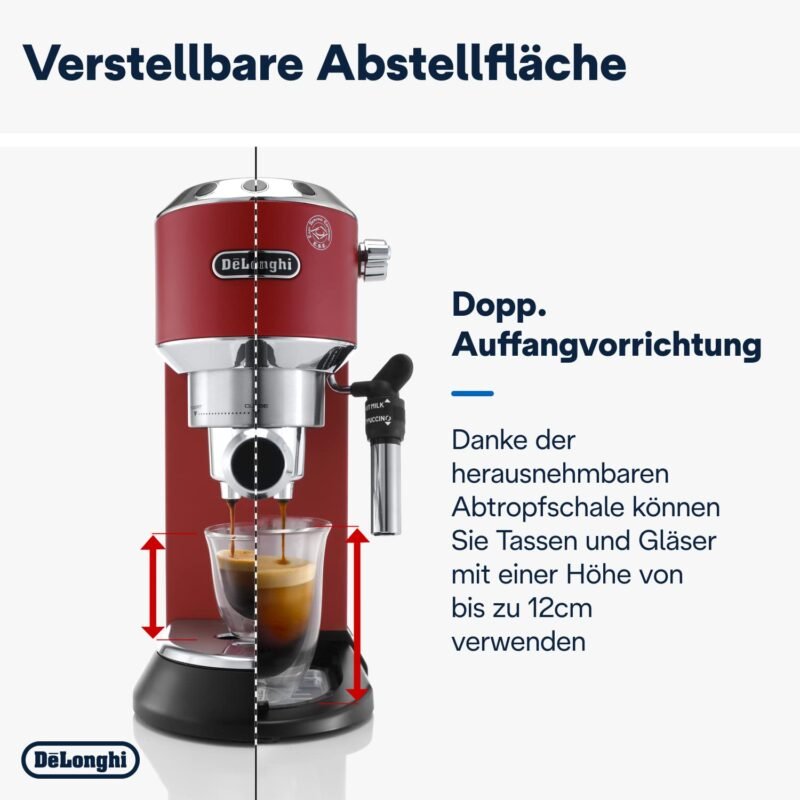 De'Longhi Dedica Style EC685.M Espresso Machine – Slim 15 cm Design, Milk Frother, 15-Bar Pressure, 1L Water Tank, Compatible with Ground Coffee & ESE Pods, Stainless Steel - Image 30