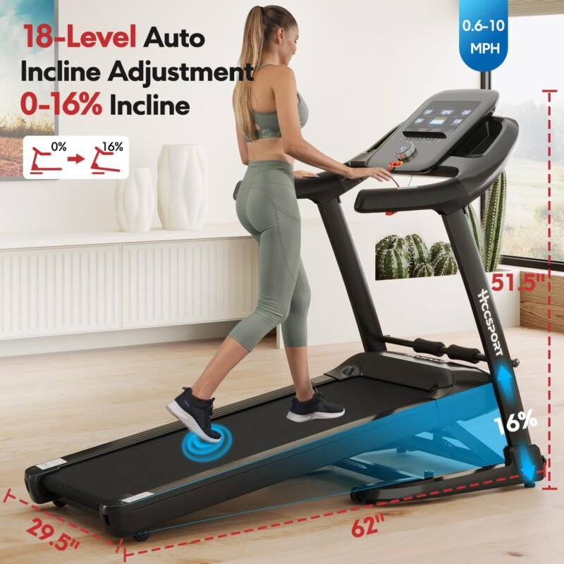 3 in 1 Under Desk Treadmill With Incline - Walking Pad With Removable Desk Workstation, 3.5HP Foldable Compact for Home Small Office - Wristband Remote Control - Image 16