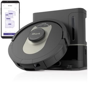 Shark AV2501AE AI Ultra Robot Vacuum with XL HEPA Self-Empty Base – 60-Day Capacity, Smart Mapping, LIDAR Navigation, Alexa Control, Perfect for Pet Hair, Carpet & Hard Floor, Bagless, Black