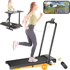 Walking Pad, Under Desk Treadmill for Home Office, Small Walking Pad with Handle Bar and Incline, Foldable Treadmill with Remote Control, APP