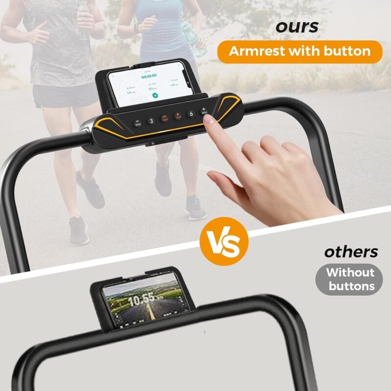 Walking Pad, Under Desk Treadmill for Home Office, Small Walking Pad with Handle Bar and Incline, Foldable Treadmill with Remote Control, APP - Image 5