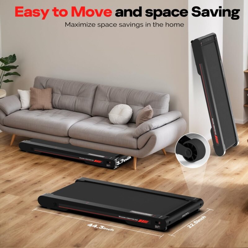 Sperax Walking Vibration Pad with APP, 3 in 1 Under Desk Treadmill, 2.5HP Low Noise Walking Treadmill Pad with Remote Control,Portable Treadmills for Home Office - Image 32