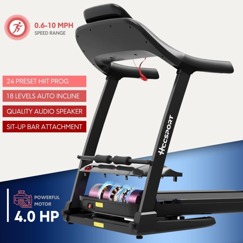 3 in 1 Under Desk Treadmill With Incline - Walking Pad With Removable Desk Workstation, 3.5HP Foldable Compact for Home Small Office - Wristband Remote Control - Image 20
