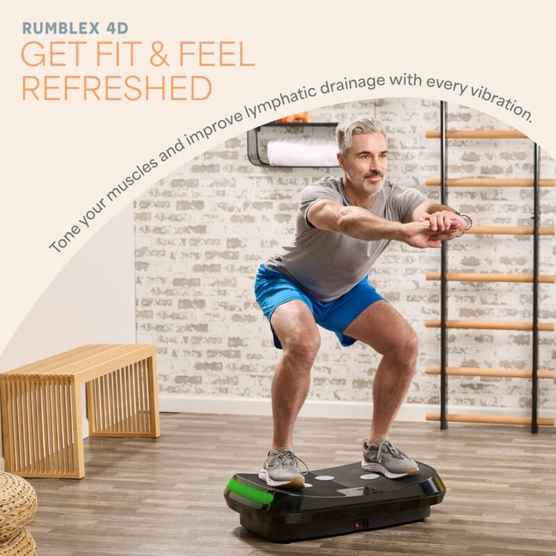 Lifepro Rumblex 4D Vibration Plate Exercise Machine with Triple Motor Oscillation, Linear, and Pulsation – Advanced 4D Vibration Technology for Whole Body Fitness, Weight Loss and Recovery at Home - Image 3