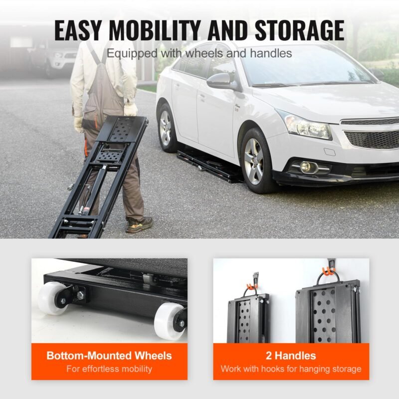 VEVOR Portable Car Lift – 7,000 lbs / 3,175 kg Capacity, 26.8" Max Height, Heavy-Duty Carbon Steel, 120V Scissor Lift for Garage, SUV, and Truck Maintenance - Image 14